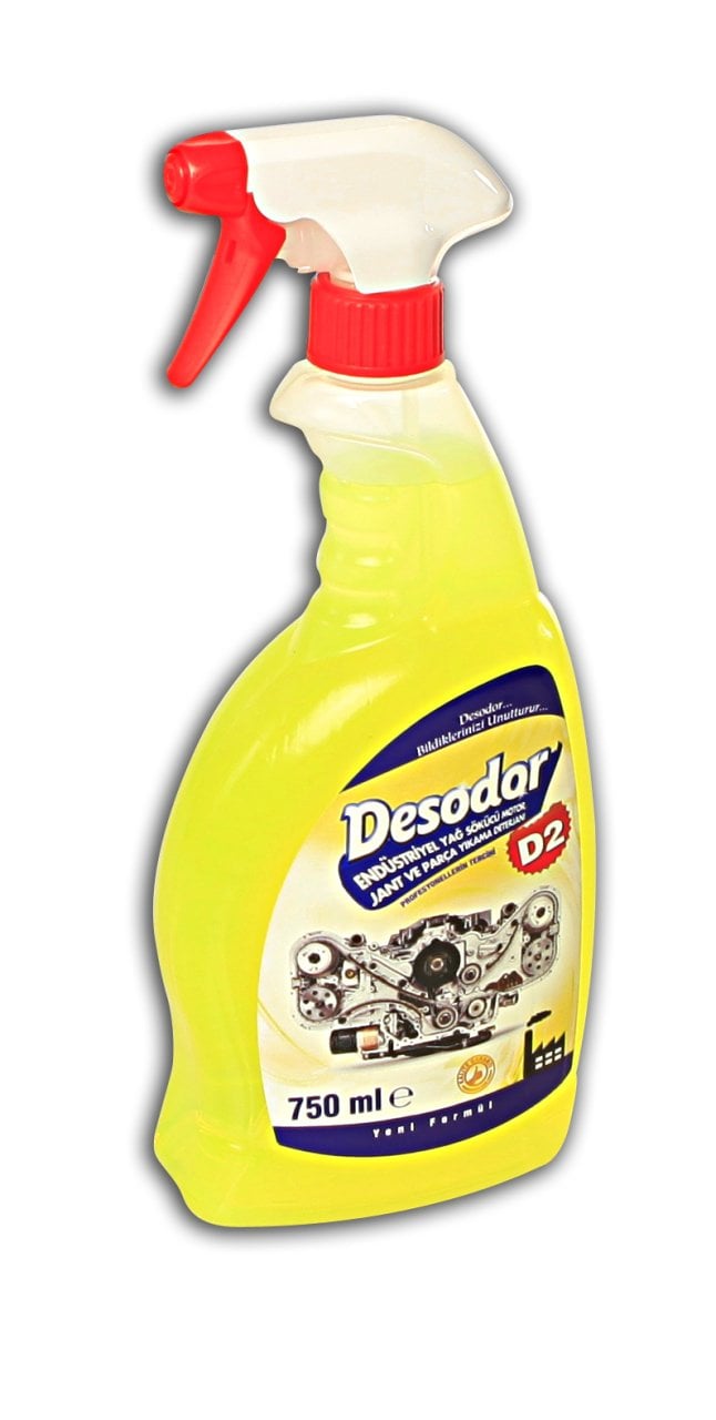 DESODOR D2 ENDÜSTRİYEL YAĞ SÖKÜCÜ MOTOR, JANT VE PARÇA YIKAMA DETERJANI 750ML