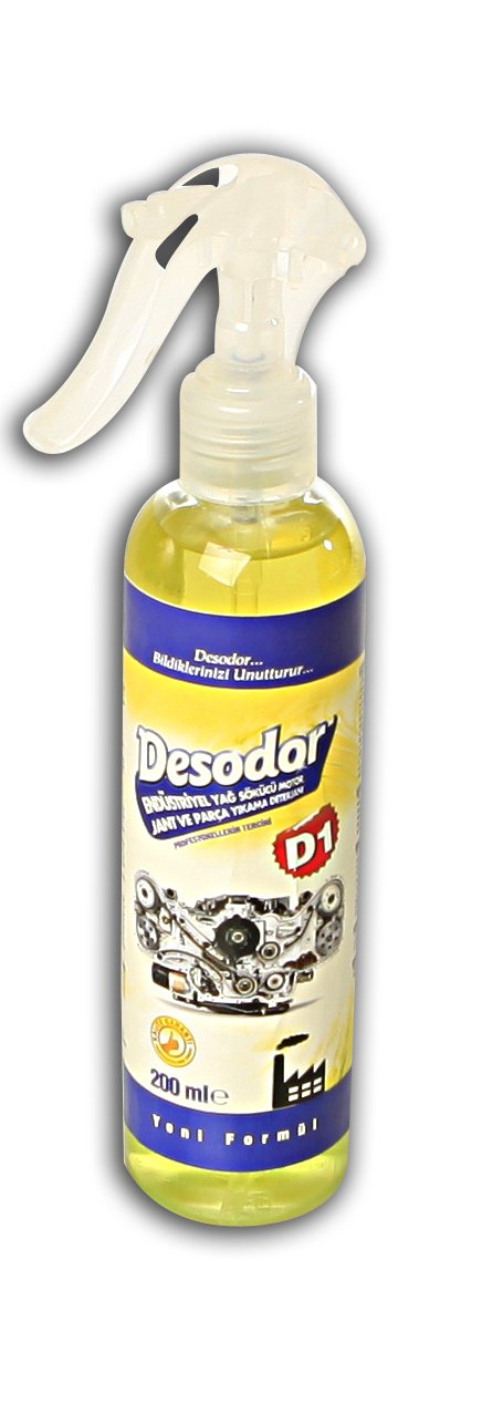 DESODOR D1 ENDÜSTRİYEL YAĞ SÖKÜCÜ MOTOR, JANT VE PARÇA YIKAMA DETERJANI 250 ML