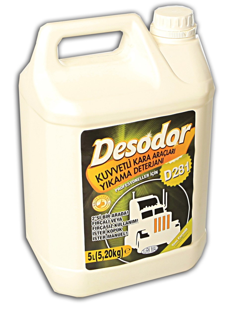 DESODOR® D281 KUVVETLİ KARA ARAÇLARI YIKAMA DETERJANI 5L
