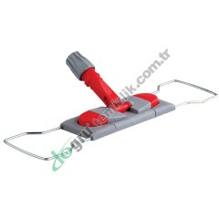 Üçtem CD186 50CM Nemli Mop Aparatı Çift Düğmeli Telli KIRMIZI