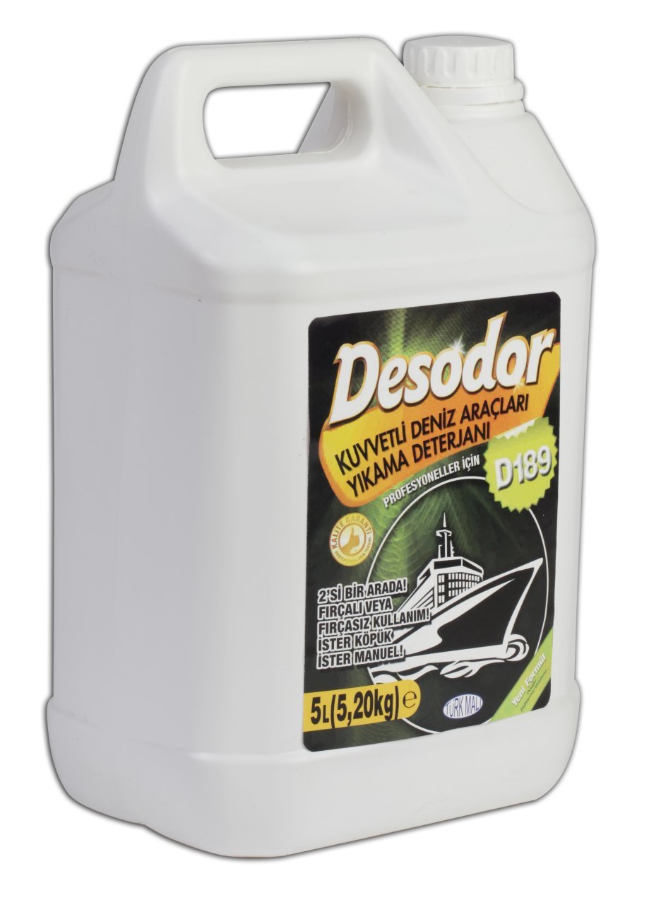 DESODOR® D189 KUVVETLİ DENİZ ARAÇLARI YIKAMA DETERJANI 5L