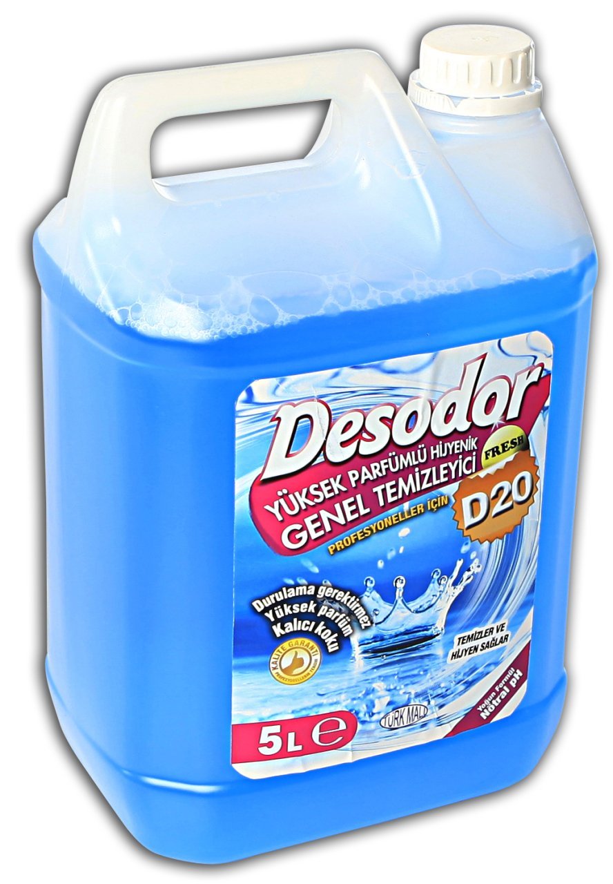DESODOR® D20 YÜKSEK PARFÜMLÜ HİJYENİK GENEL TEMİZLEYİCİ FRESH 5L