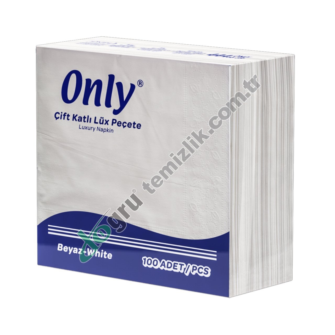 Only 100'lü 40x40 Kenar Bordürlü Çift Kat Peçete %100 Selüloz