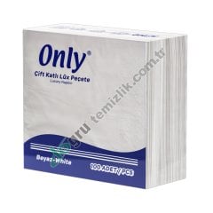 Only 100'lü 40x40 Kenar Bordürlü Çift Kat Peçete %100 Selüloz