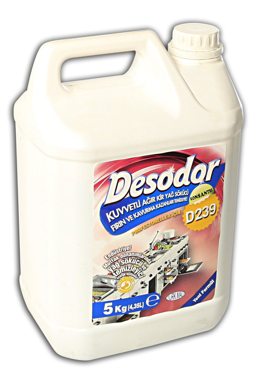 DESODOR D239 KUVVETLİ AĞIR KİR YAĞ SÖKÜCÜ FIRIN VE KAVURMA KAZANLARI TEMİZLEYİCİ 4,35L