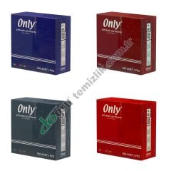 Only 100'lü 33x31 Color Kenar Bordürlü Çift Kat Peçete %100 Selüloz
