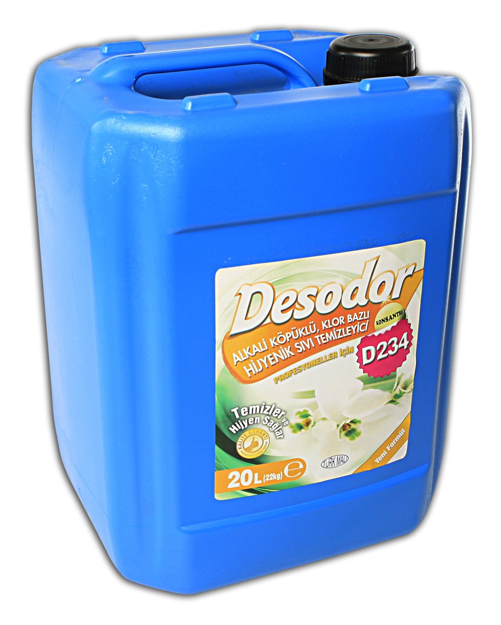 DESODOR D234 ALKALİ KÖPÜKLÜ, KLOR BAZLI HİJYENİK SIVI TEMİZLEYİCİ 20L