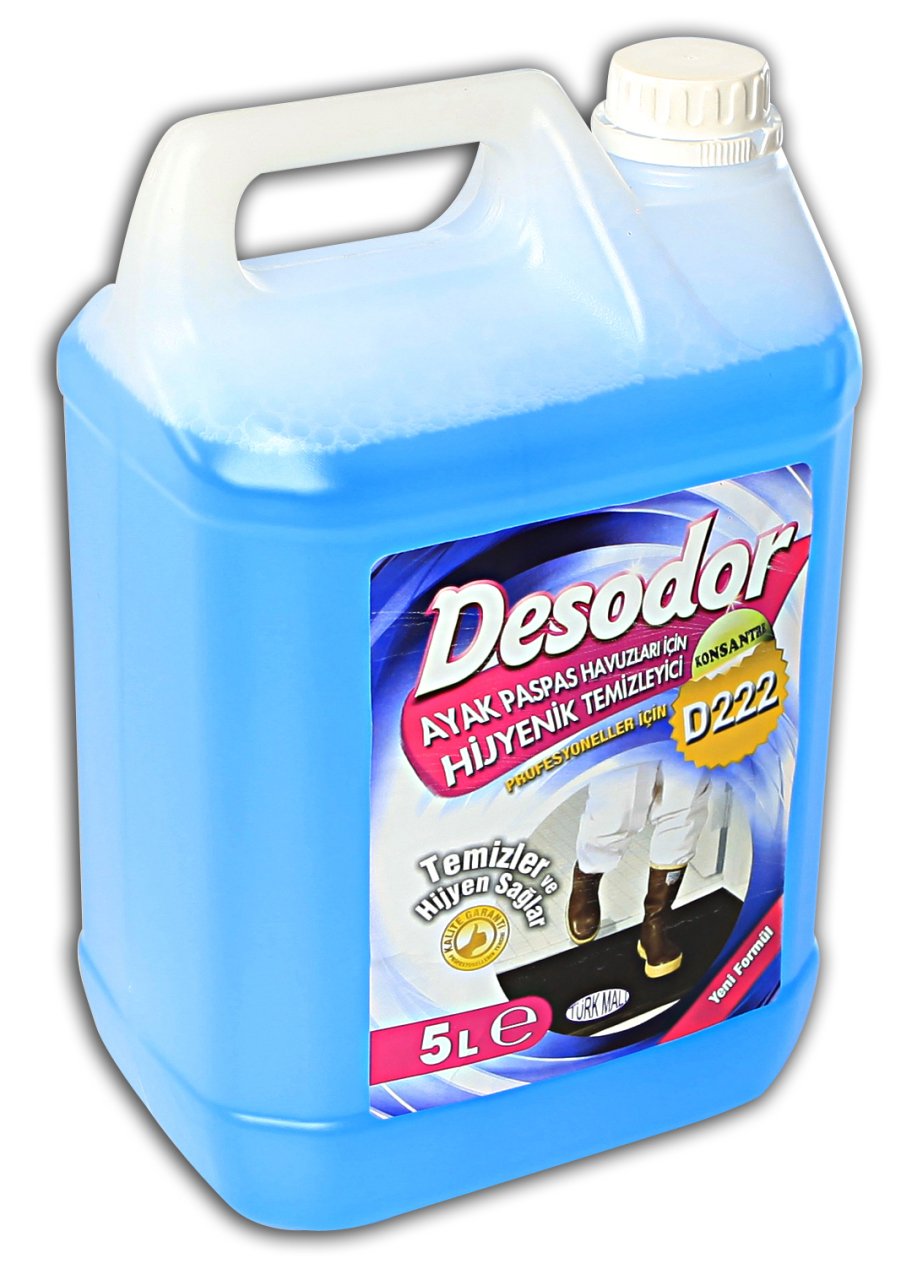 DESODOR D222 AYAK PASPAS HAVUZLARI İÇİN HİJYENİK TEMİZLEYİCİ 5L