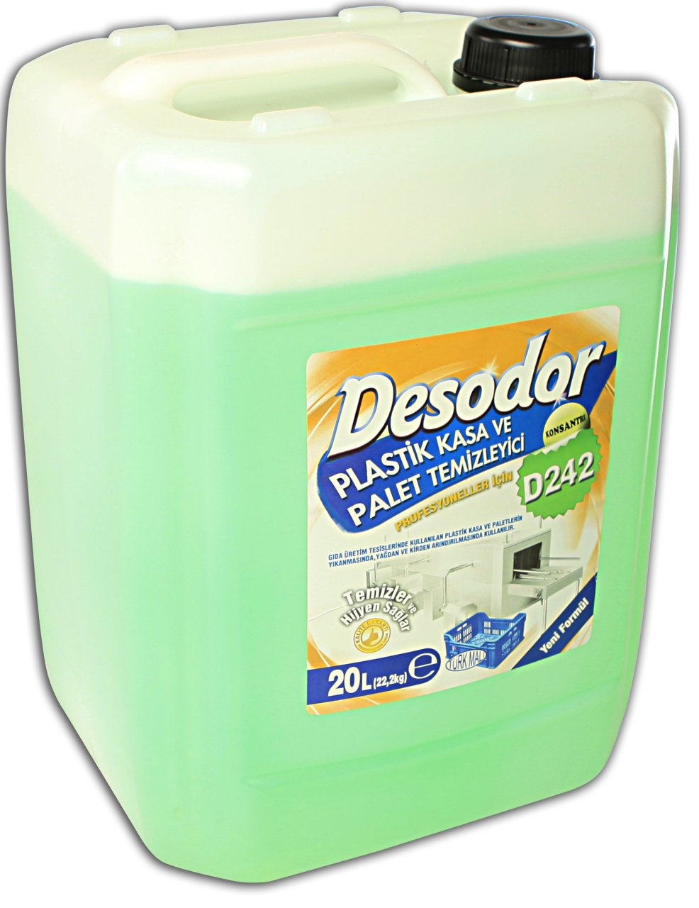 DESODOR D242 PLASTİK KASA VE PALET TEMİZLEYİCİ 20L