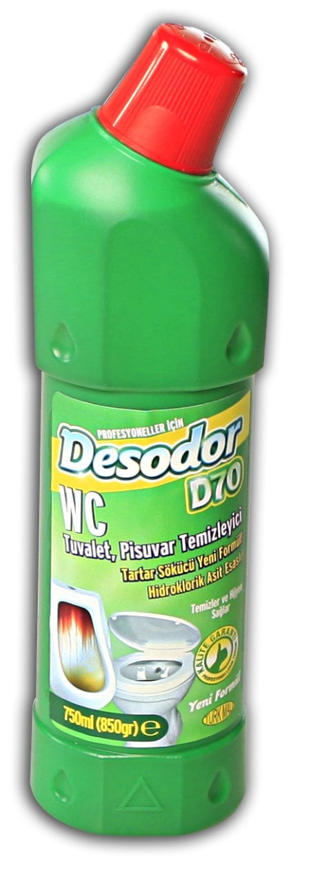 DESODOR® D70 WC, PİSUAR TEMİZLEYİCİ TARTAR SÖKÜCÜ 750ML
