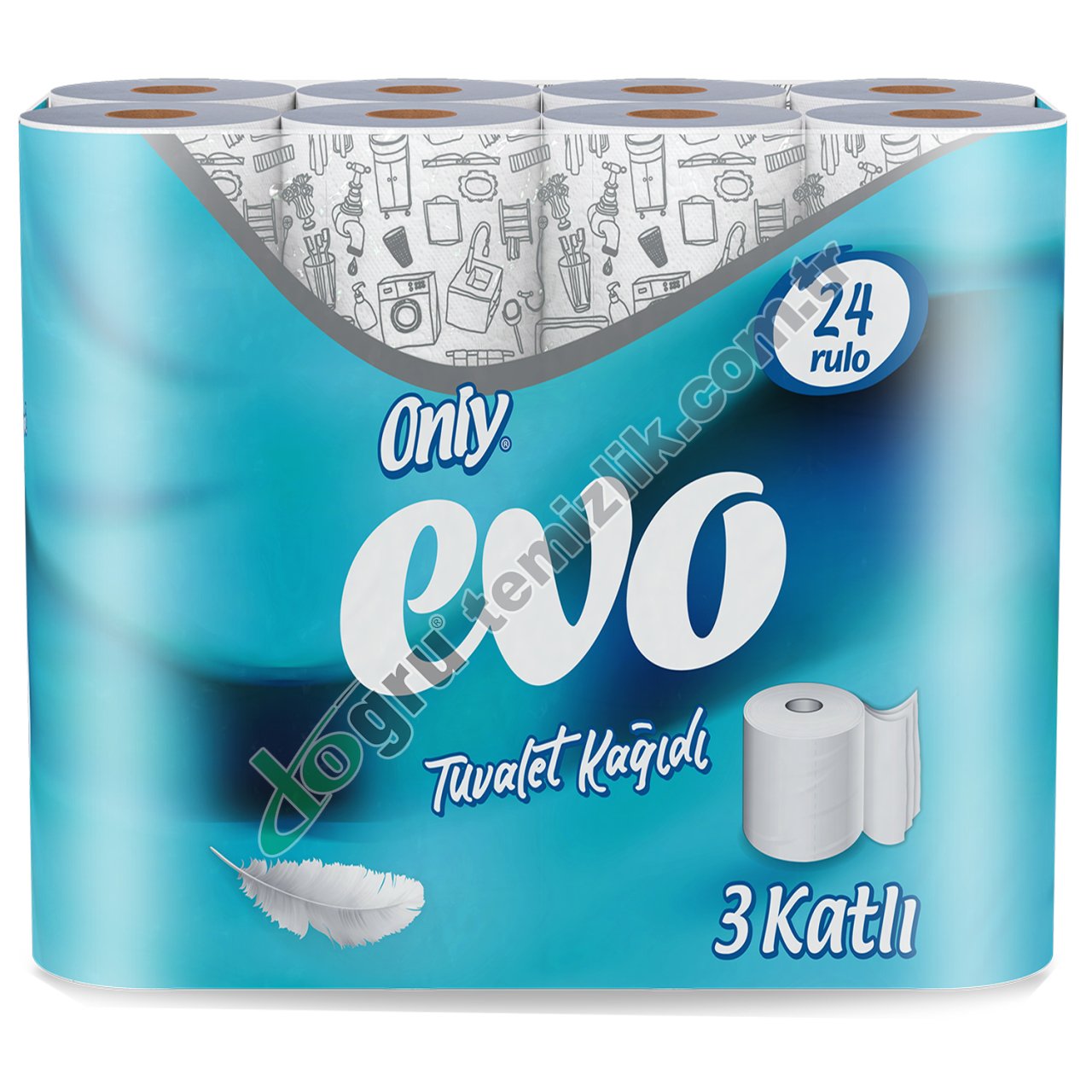 Only 24'lü  Evo Tuvalet Kağıdı 3 Katlı %100 Selüloz