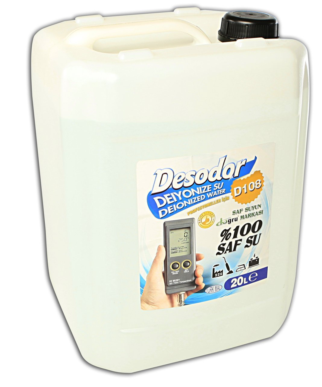 DESODOR D108 DEIYONIZE SU - DEIONIZED WATER - SAF SU - DESTİLE SU 20L