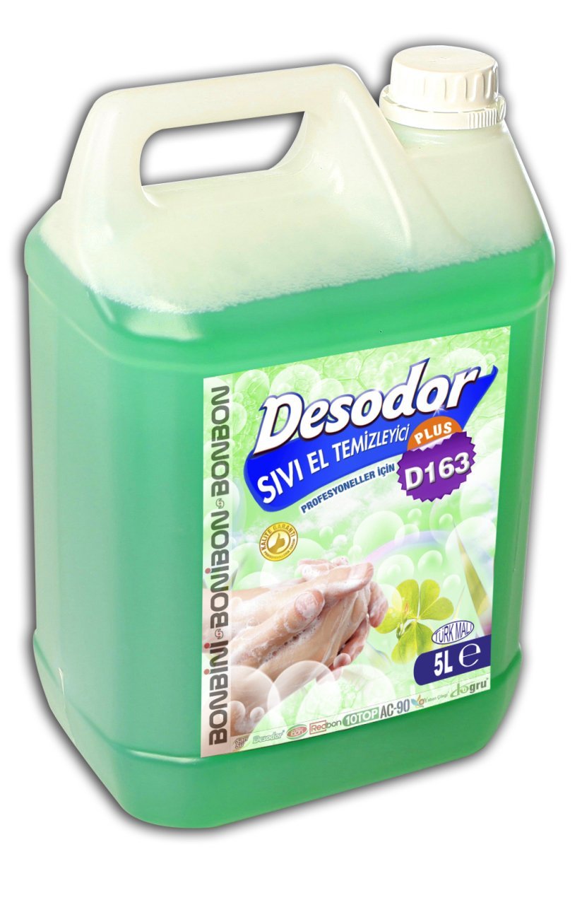 DESODOR D163 PLUS SIVI EL TEMİZLEYİCİ 5L SARI-SU,İBON,REDBON,10TOP,AC-90,YABAN-ÇİLEĞİ,DOĞRU