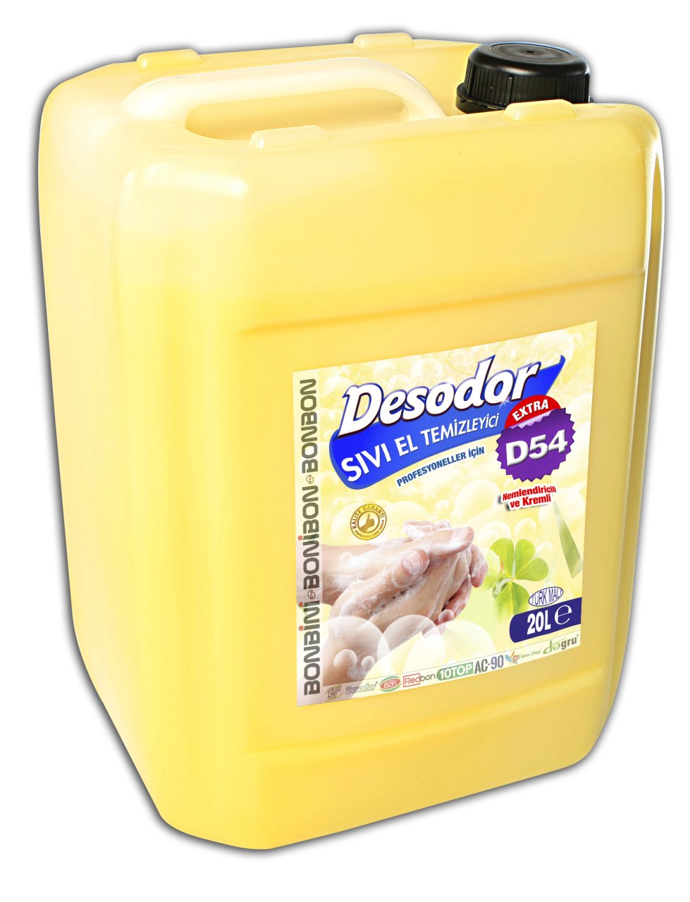 DESODOR D54 EXTRA SIVI EL TEMİZLEYİCİ 20L SARI-SU,İBON,REDBON,10TOP,AC-90,YABAN-ÇİLEĞİ,DOĞRU