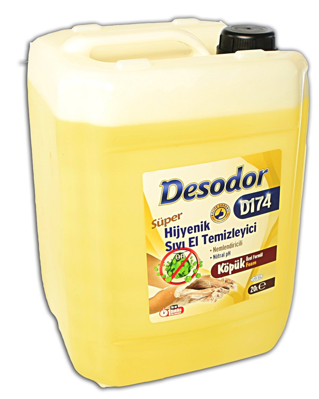 DESODOR D174 ''KÖPÜK'' HİJYENİK SIVI EL TEMİZLEYİCİ SÜPER 20L