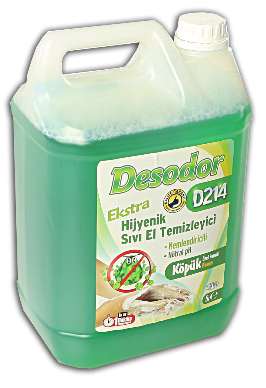 DESODOR D214 ''KÖPÜK'' HİJYENİK SIVI EL TEMİZLEYİCİ EXTRA 5L