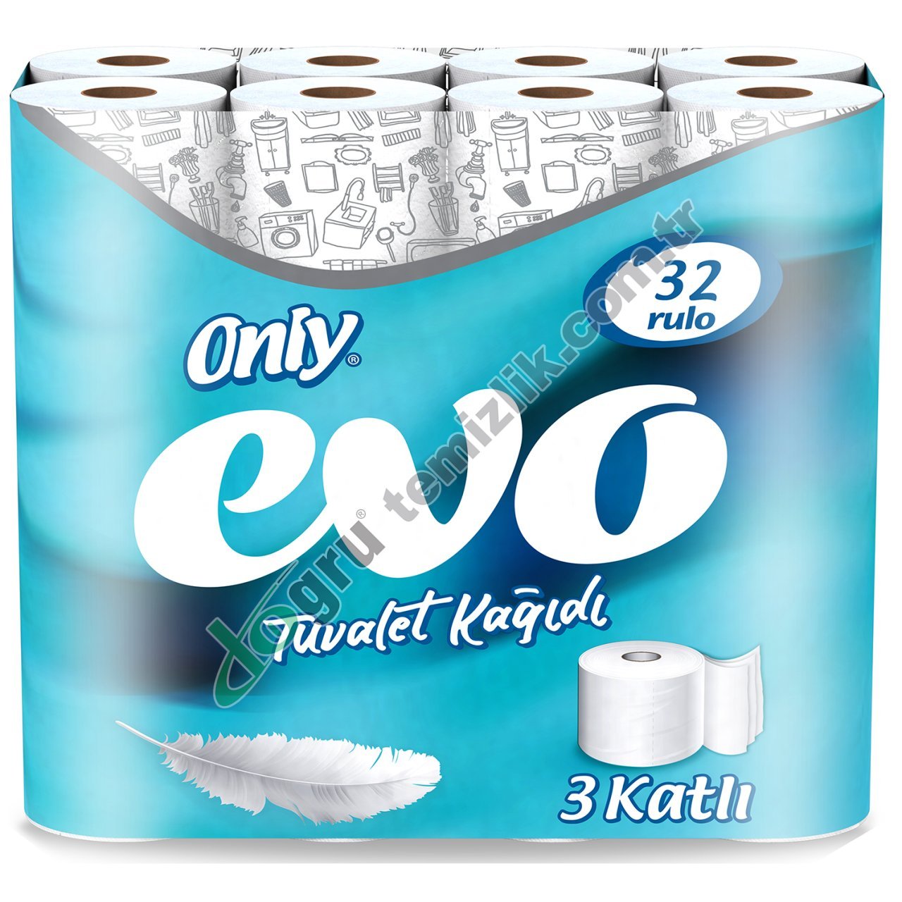 Only 32'li  Evo Tuvalet Kağıdı 3 Katlı %100 Selüloz