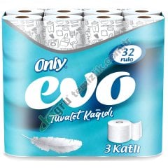 Only 32'li  Evo Tuvalet Kağıdı 3 Katlı %100 Selüloz