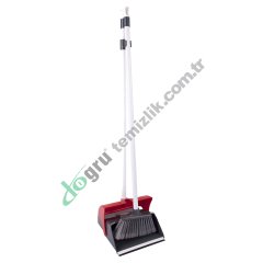 Üçtem KAF300 110CM Kapaklı Ayaklı Fırçalı Faraş KIRMIZI