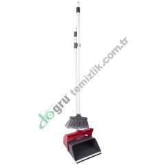 Üçtem KAF300 110CM Kapaklı Ayaklı Fırçalı Faraş KIRMIZI