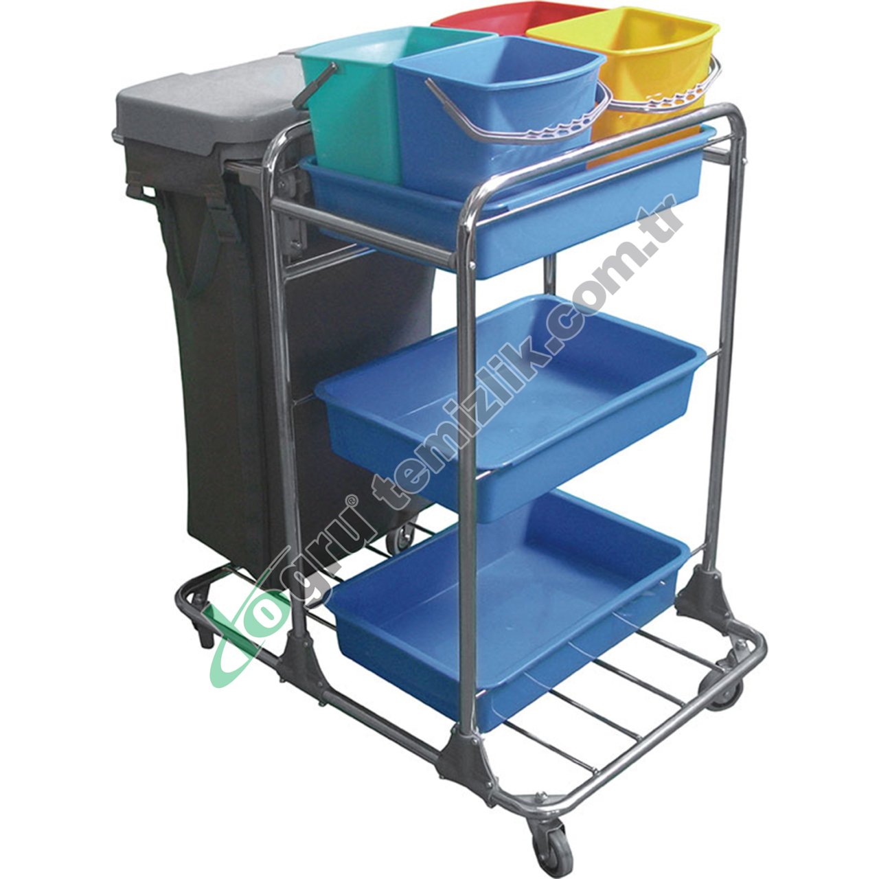 Üçtem KA925YK 4 Kovalı Krom Brandalı Kat Arabası