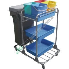 Üçtem KA925YK 4 Kovalı Krom Brandalı Kat Arabası