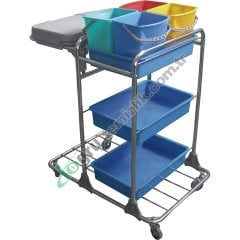 Üçtem KA927YK 4 Kovalı Krom Kat Arabası