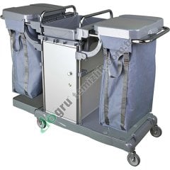 Üçtem KA856DK 2 Brandalı Dolaplı Krom Kat Arabası