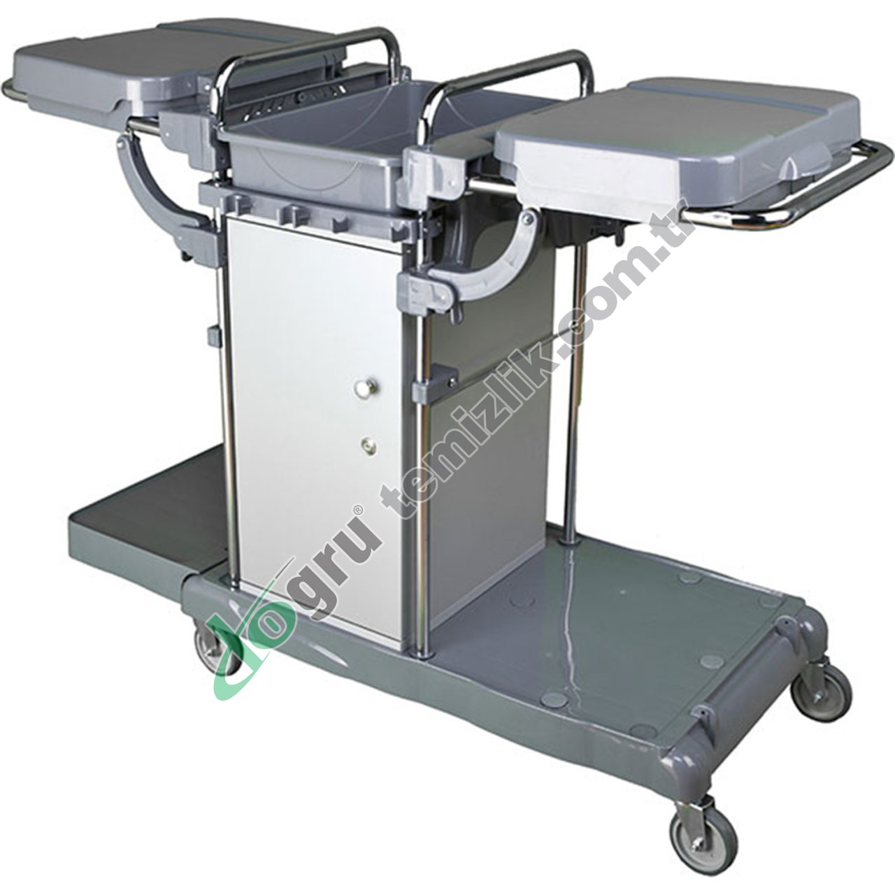 Üçtem KA858DK Dolaplı Krom Kat Arabası