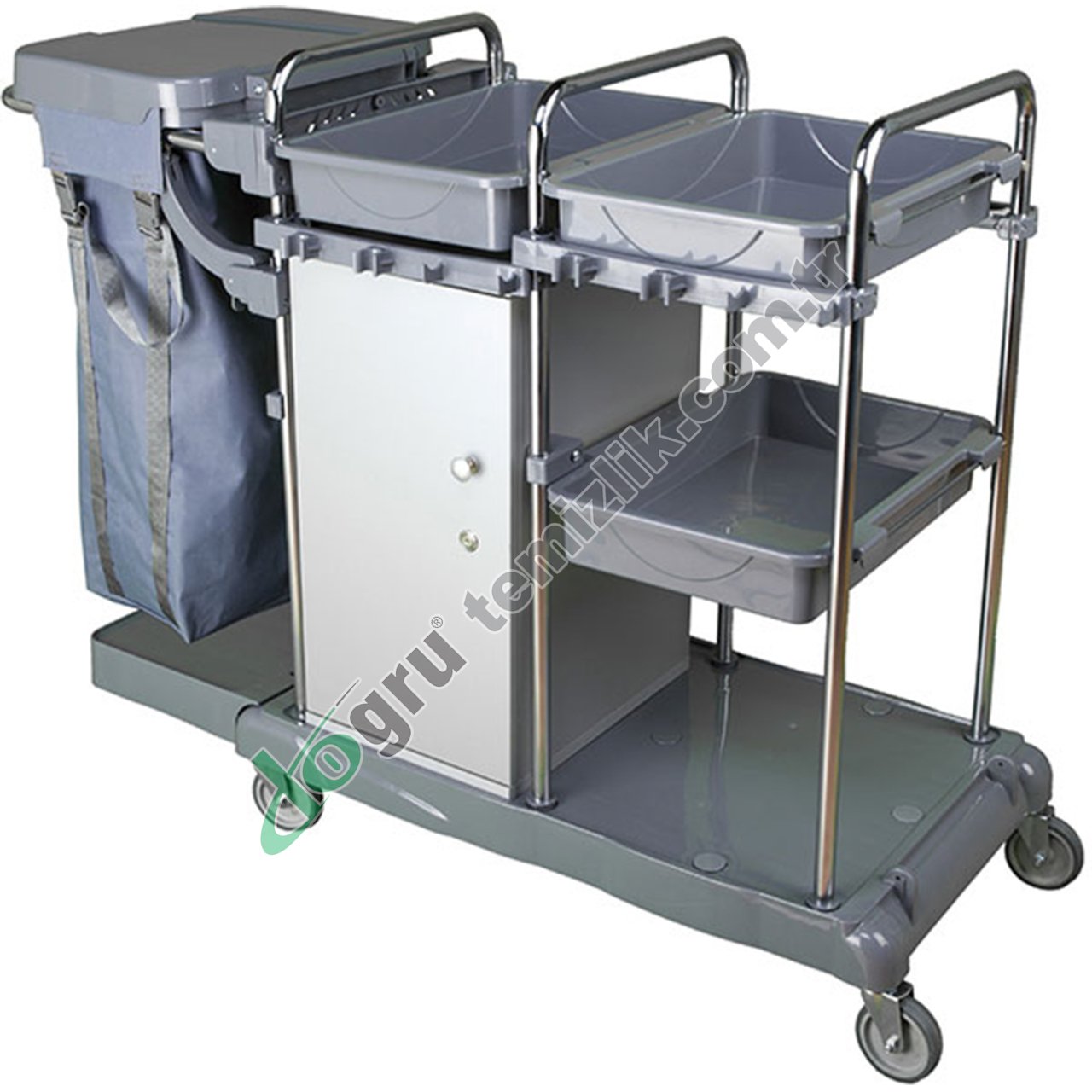 Üçtem KA866DK Brandalı Dolaplı Krom Kat Arabası