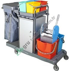 Üçtem KA805SK 4 Kovalı Brandalı Presli Dolaplı Krom Kat Arabası