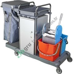 Üçtem KA806SK Brandalı Presli Dolaplı Krom Kat Arabası