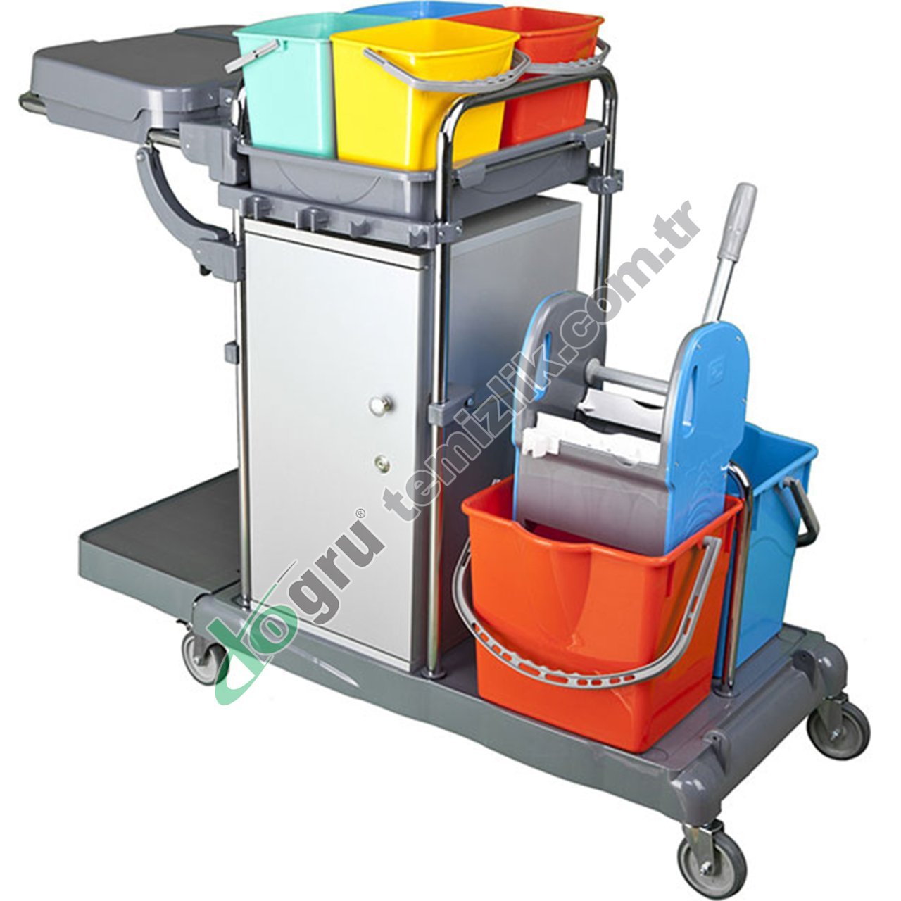 Üçtem KA807SK 4 Kovalı Presli Dolaplı Krom Kat Arabası