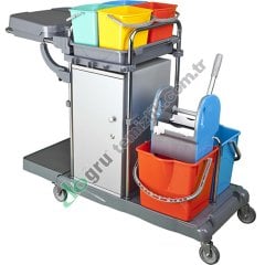 Üçtem KA807SK 4 Kovalı Presli Dolaplı Krom Kat Arabası