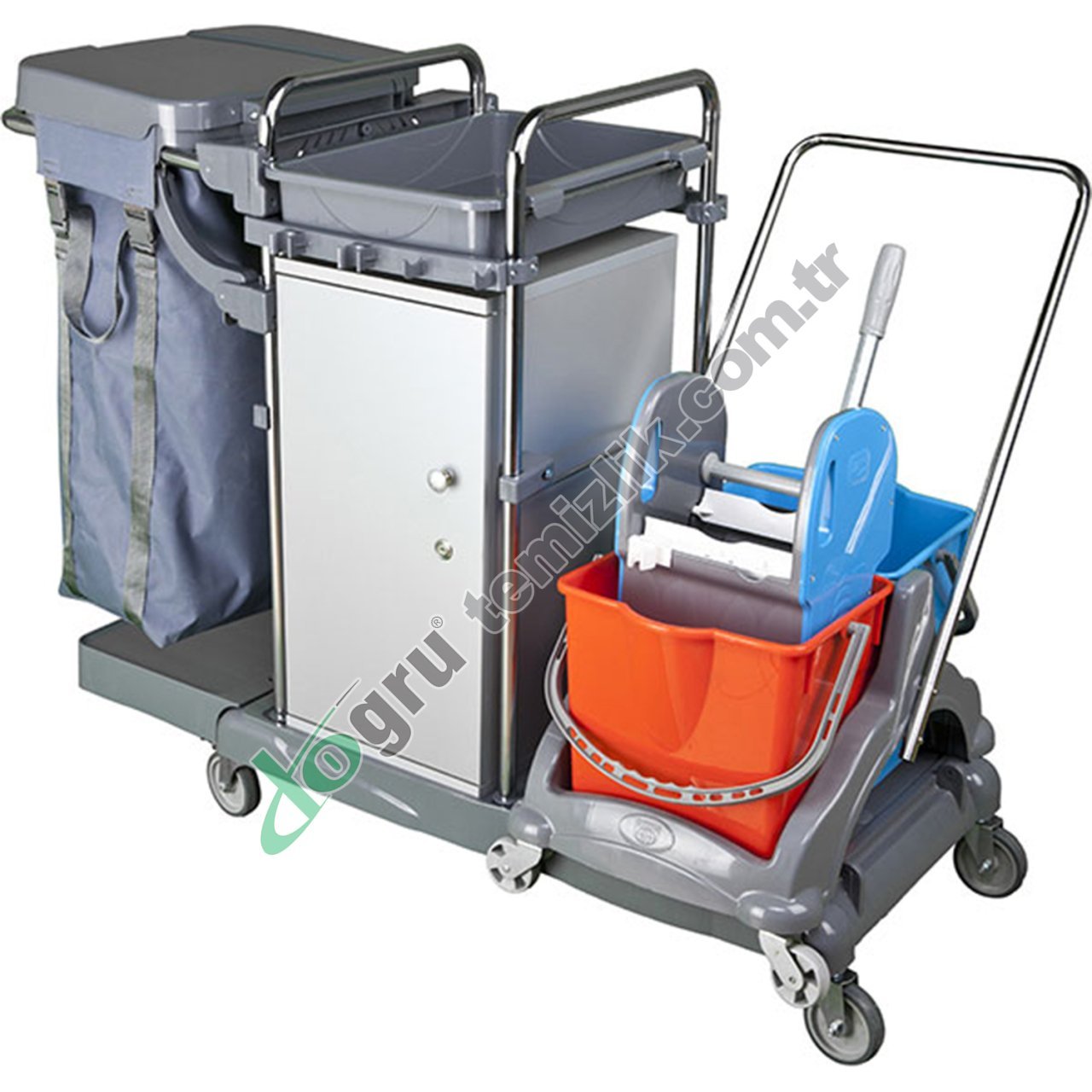 Üçtem KA816SK Brandalı Presli Dolaplı Krom Kat Arabası