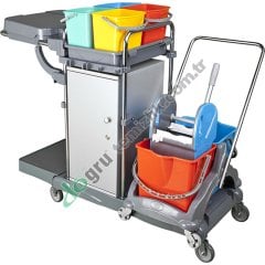 Üçtem KA817SK 4 Kovalı Presli Dolaplı Krom Kat Arabası