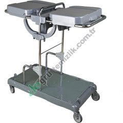 Üçtem CT704İK Krom Çamaşır ve Çöp Toplama Arabası