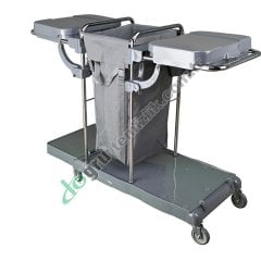 Üçtem CT738İK Krom Çamaşır ve Çöp Toplama Arabası 100L