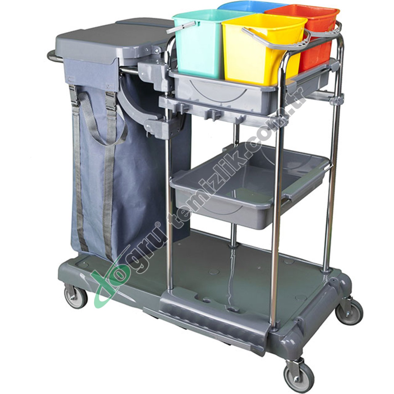 Üçtem KA605JK 4 Kovalı Brandalı Krom Kat Arabası