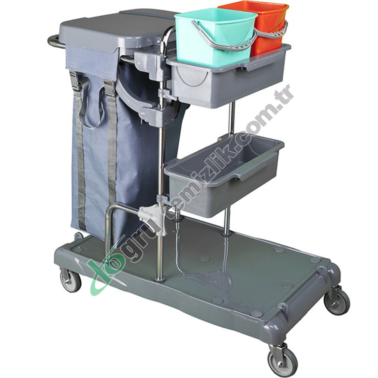 Üçtem KA625JK Brandalı 2 Kovalı Krom Kat Arabası