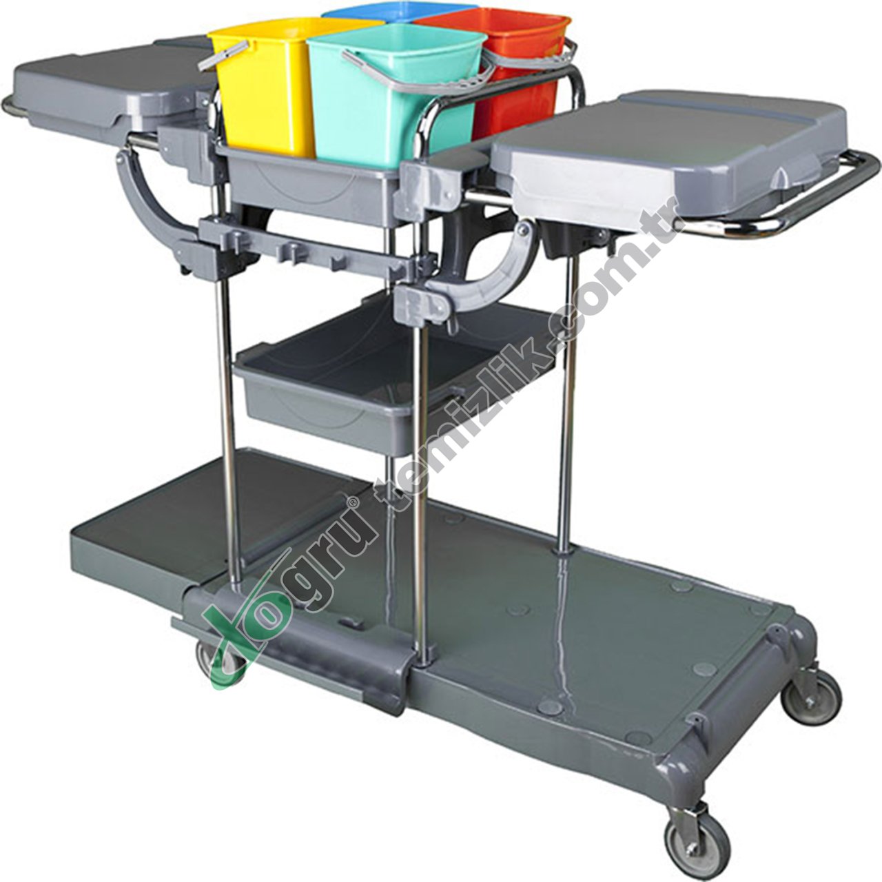 Üçtem KA637JK 4 Kovalı Krom Kat Arabası