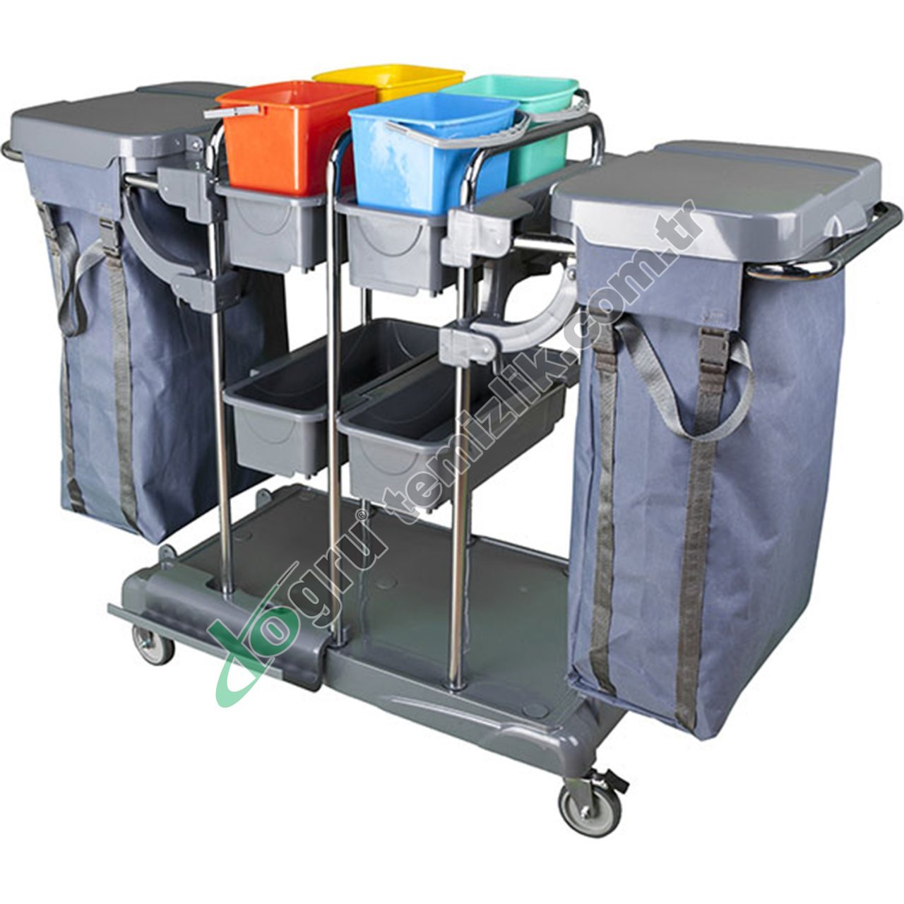 Üçtem KA665JK 4 Kovalı 2 Brandalı Krom Kat Arabası