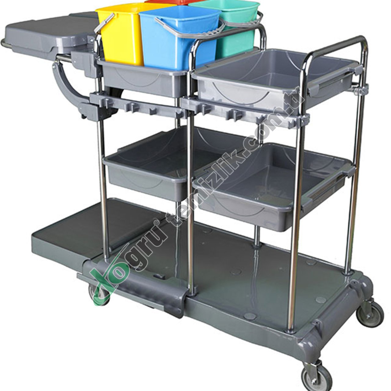 Üçtem KA687JK 4 Kovalı Krom Kat Arabası