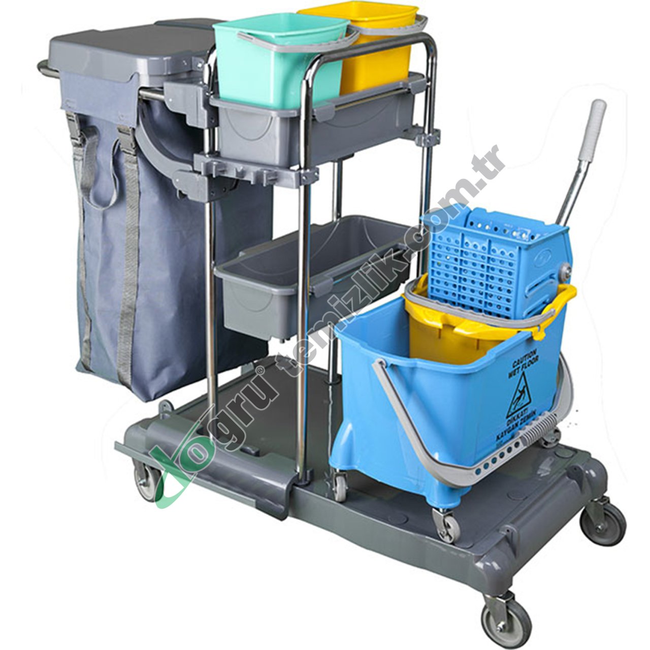 Üçtem KA475FK 2 Kovalı Brandalı Presli Krom Kat Arabası