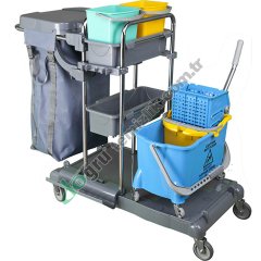 Üçtem KA475FK 2 Kovalı Brandalı Presli Krom Kat Arabası