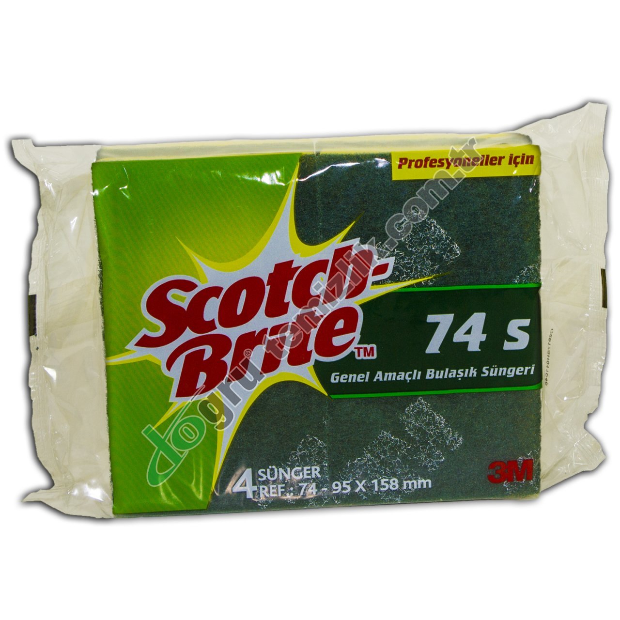 3M SCOTCH BRITE SB 74S GENEL AMACLI BULAŞIK SUNGERI 95X158MM YEŞİL