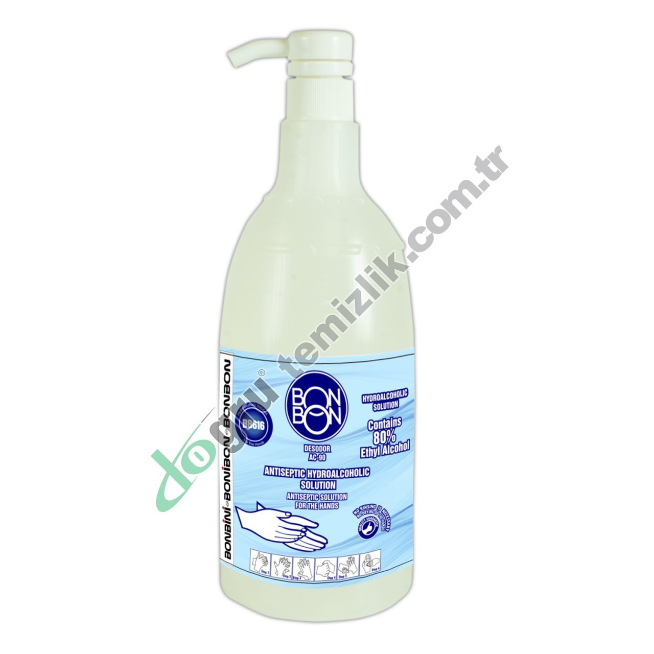 BONBON® BB616 DESODOR AC-90 ANTISEPTIC HYDROALCOHOLIC SOLUTION ''Dispenser Pompalı'' 1L