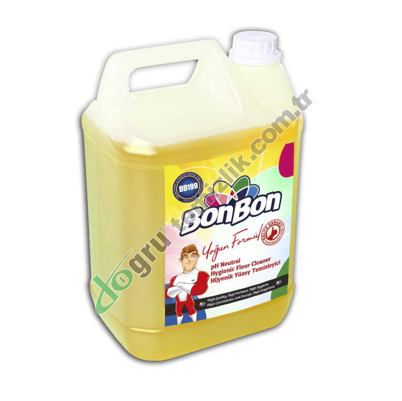 BONBON BB199 SARI PH NEUTRAL HİJYENİK YÜZEY TEMİZLEYİCİ 5000ML