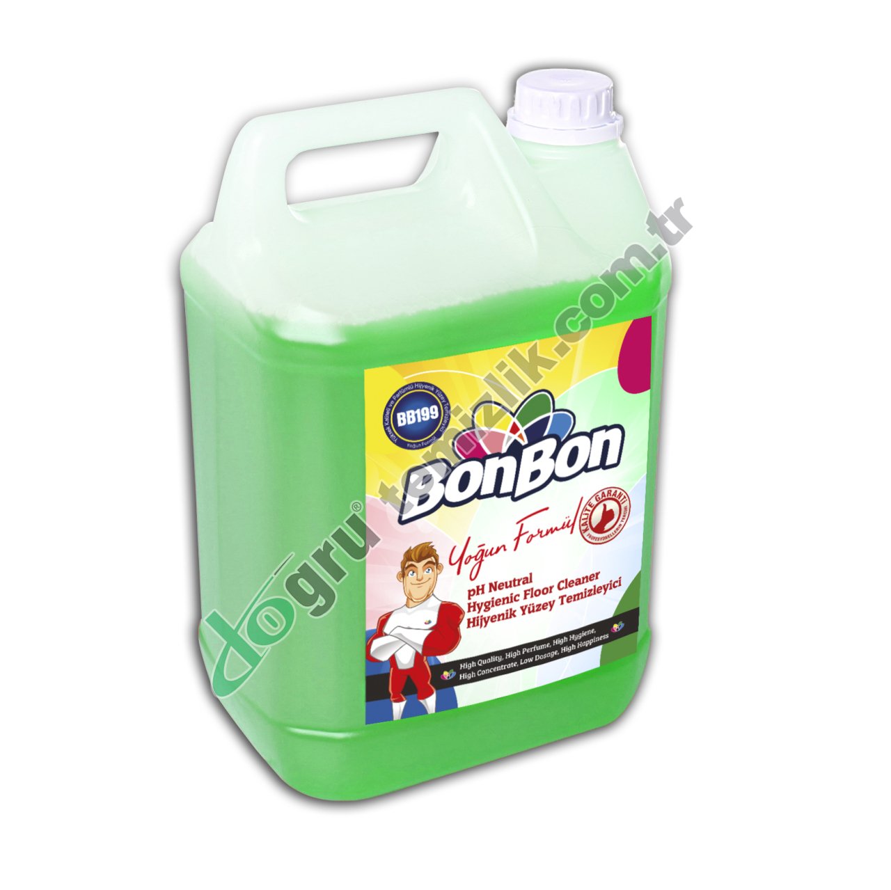 BONBON BB199 YEŞİL PH NEUTRAL HİJYENİK YÜZEY TEMİZLEYİCİ 5000ML