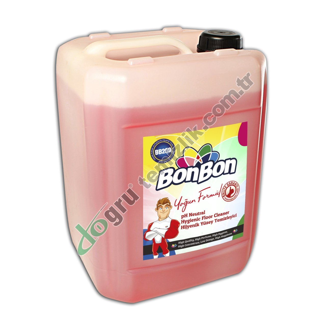 BONBON BB200 KIRMIZI PH NEUTRAL HİJYENİK YÜZEY TEMİZLEYİCİ 20L